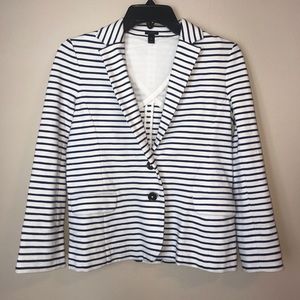 J.Crew stripped blazer jacket navy and white